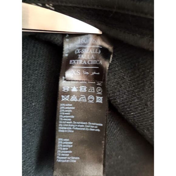 AllSaints Coat Women XS Black White Lara Check Wool Blend Italian Cloth Oversize - Picture 4 of 5